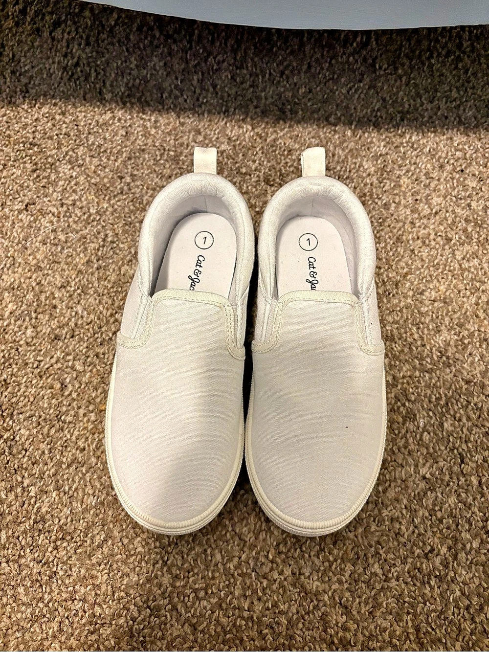 Cat & Jack Slip-On Sneakers White Size 1